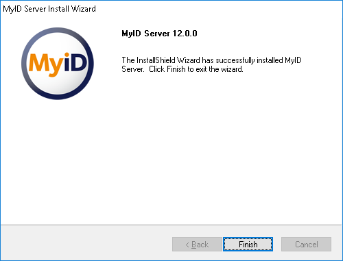 Installation final screen